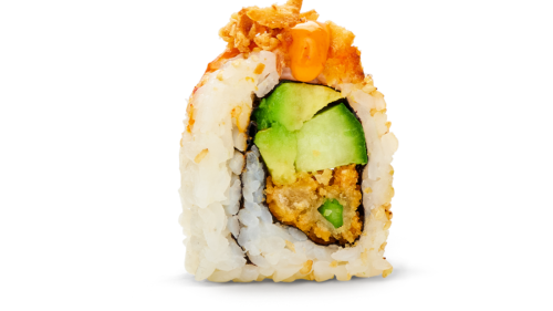 Crispy Tempura Asparagus – Krispigt friterad Tempuras-sparris med krämig avokado, gurka och Vegan Kimchi Mayo. Krisp, sting och veganskt i ett.